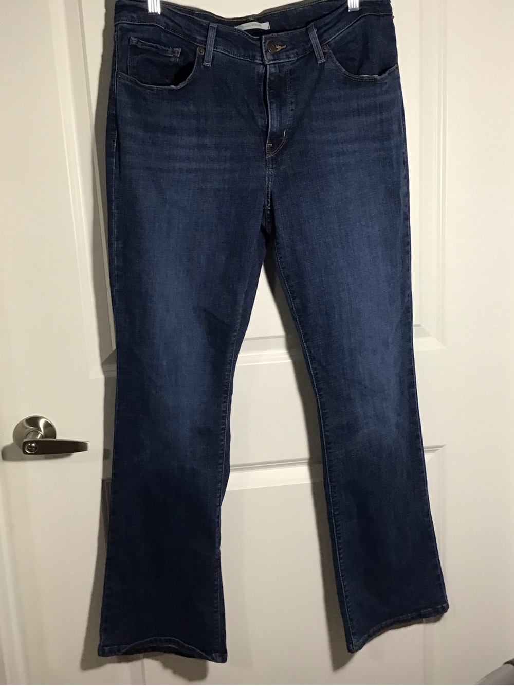 Levi's Women's Dark Blue Flare Jeans - Wide Leg 12